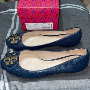 Tory Burch blue size 9 Claire ballet leather